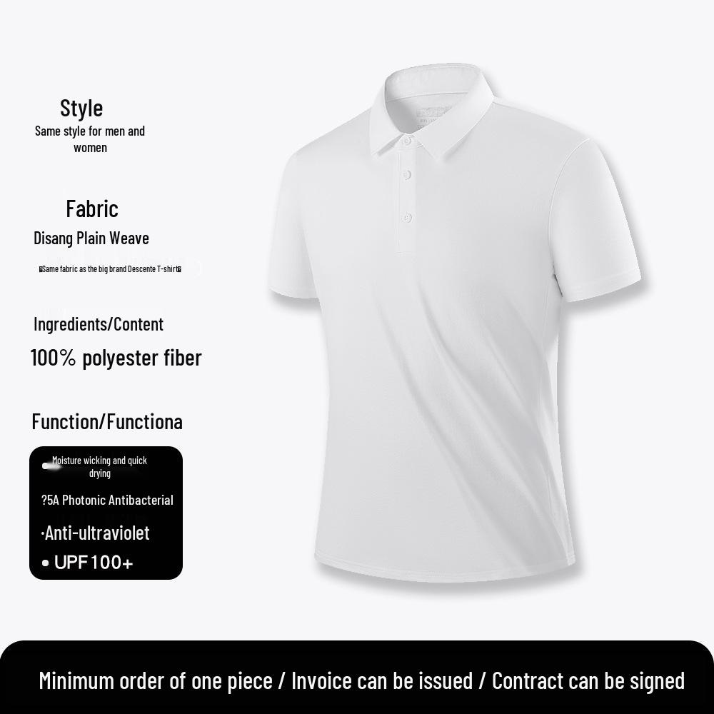 Custom Logo Quick-Dry Polo Shirt: Men s and Women s Summer Lapel Workwear Team Uniform 2XL