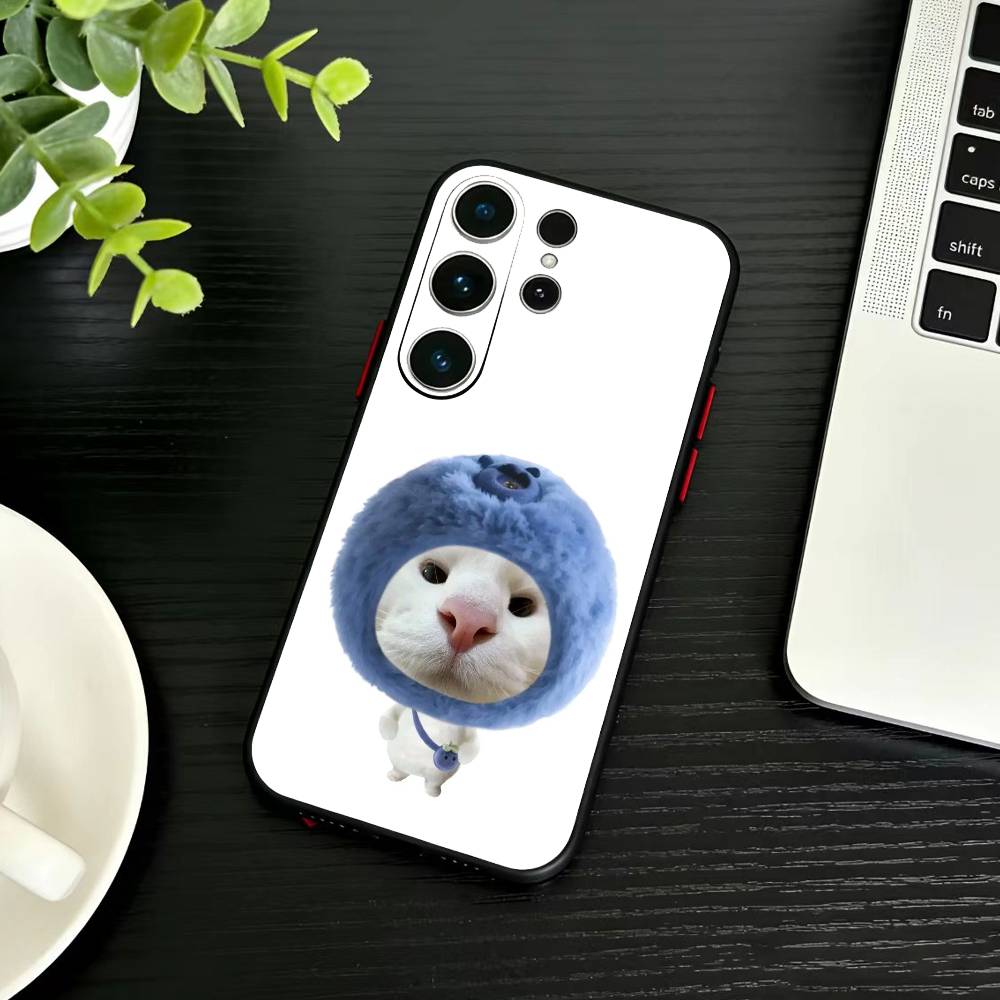 Silly Goofy Cat Mouse Phone Case For Samsung S26,S25,S24,S23,S22,S21,S20,Ultra,Plus,FE Black Soft Cover