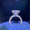 Exquisite 5 Carat Lace Style Moissanite Engagement Ring In 925 Sterling Silver