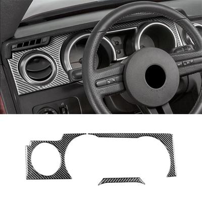 Carbon Fiber For Ford Mustang 2005-2009 Car Dashboard Instrument Panel Trim Cover Interior Moulding Strips Sticker Accessories