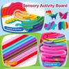 Cartoon Sensory Activity Board With 11 Rods Silicone Toys Children's Educational And Stress-Relieving Toys for Kids Adult