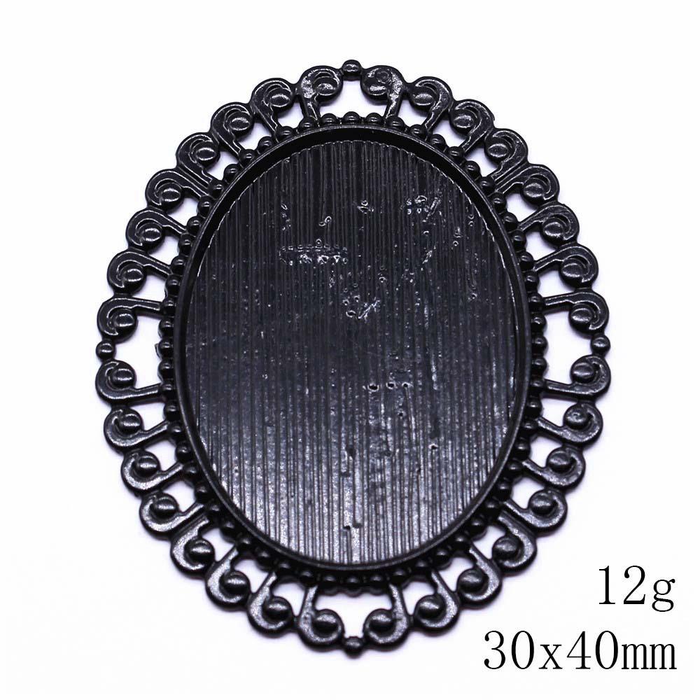 Christmas Decorations Accessories For Making Jewelry Oval Glass Cabochon Base Setting Tray Accessories Parts Ornaments For Home Accessory Parts