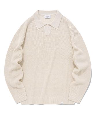 Open Collar Knit Ivory