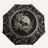 Day of the Dead Skull & Floral Patterned Round RugUmbrella, Portable 3-Fold Umbrella for Men & Women,Christmas Gift ES240