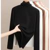 Women's Double-Sided German Velvet Turtleneck - Thick, Fashionable Long-Sleeve Base Layer for Autumn/Winter