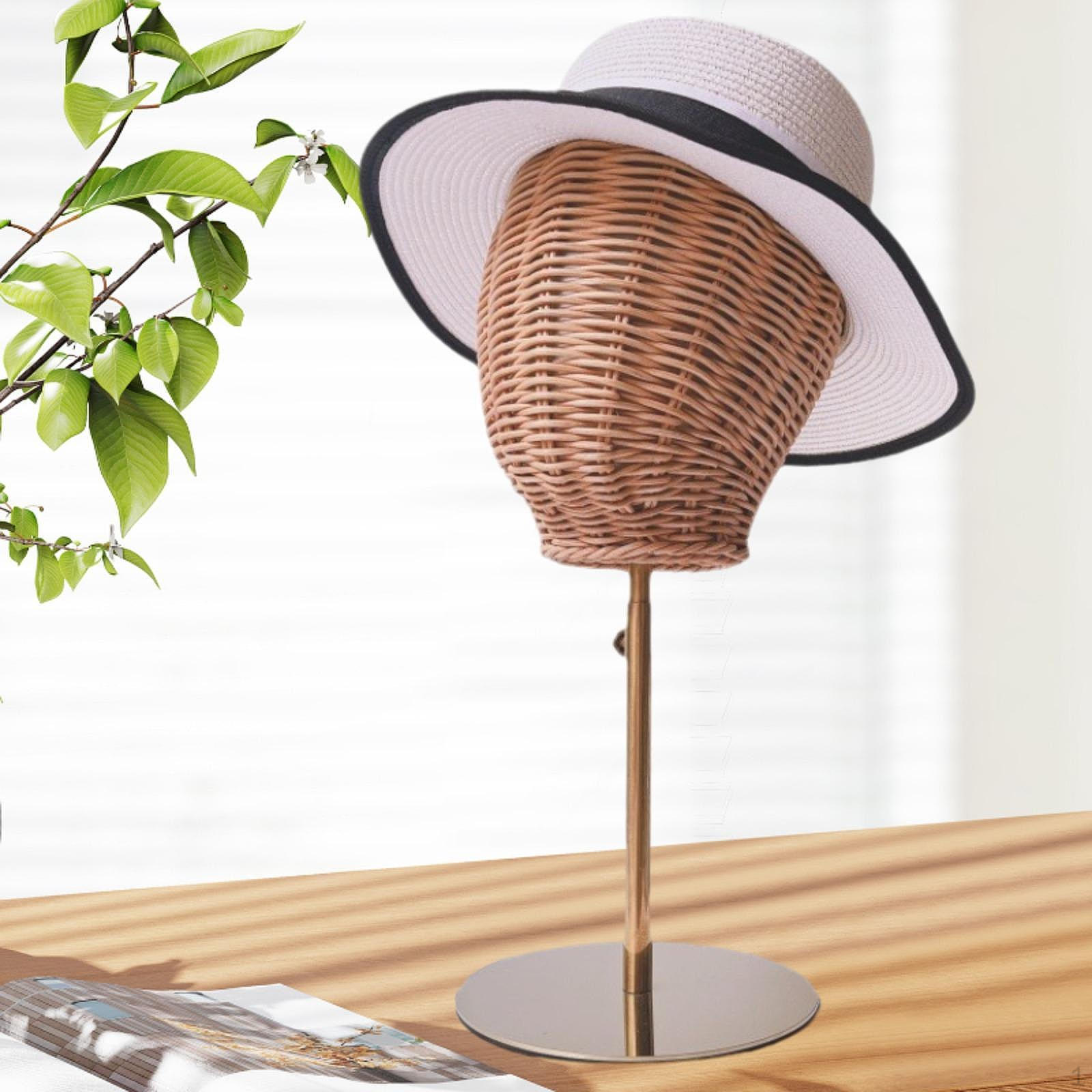 

Манекен для демонстрации шляп, съемная столешница, регулируемая высота, стойка для хранения шапок с металлом Gold base