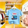 Kids Summer Tshirt Thomas Train Cartoon Print Short Sleeve Pure Y2K Cute Fun Trendy Design Soft Breathable Wear for Boys Girls