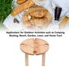 Portable Wine Picnic Table with 4 Wine Glasses Holder Lightweight Snack Tray Foldable Wine Tray for Party Camping Beach
