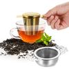 uxcell 2-Piece Tea Infuser Filter and Drip Bowl, Loose Tea Steeper, Stainless Steel Tea Strainer for Loose Leaf Tea, Silver