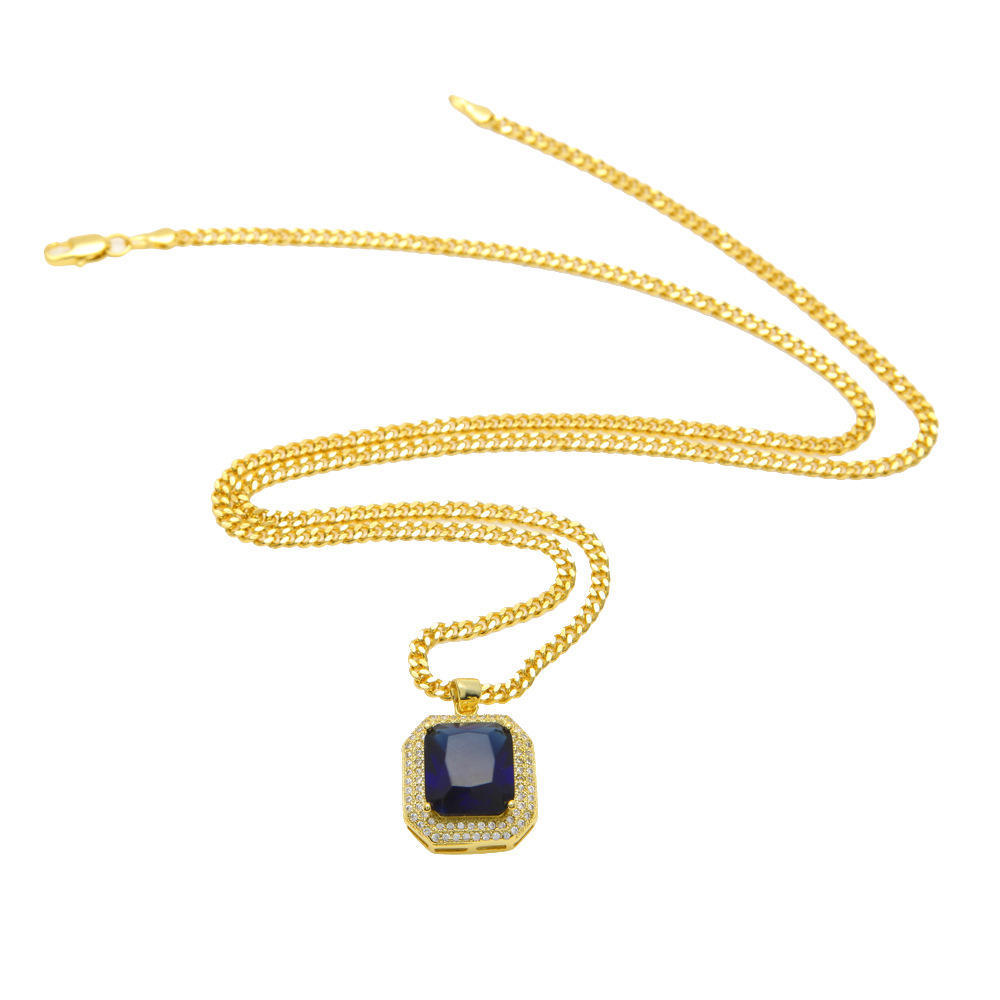 

2026 Small Gemstone Pendant, Exquisite Claw Inlaid Zircon Pendant, European and American Men s and Women s Necklaces Are Versatile. 60cm