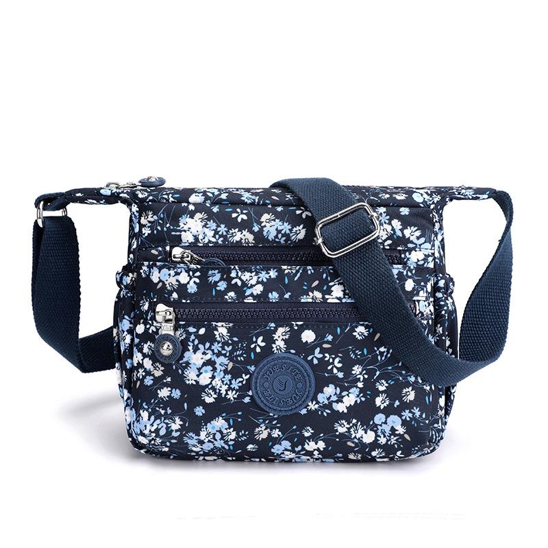 2025 New Fashion Nylon Printed Messenger Bag Large-capacity Multi-layered Flower Shoulder Bag Casual Joker Ladies Crossbody Bag