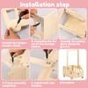 Wood Baby Shower Crate Closet with Wheels Bear Car Shape Baby Shower Basket with Portable Handle for Pregnancy New Parent Home