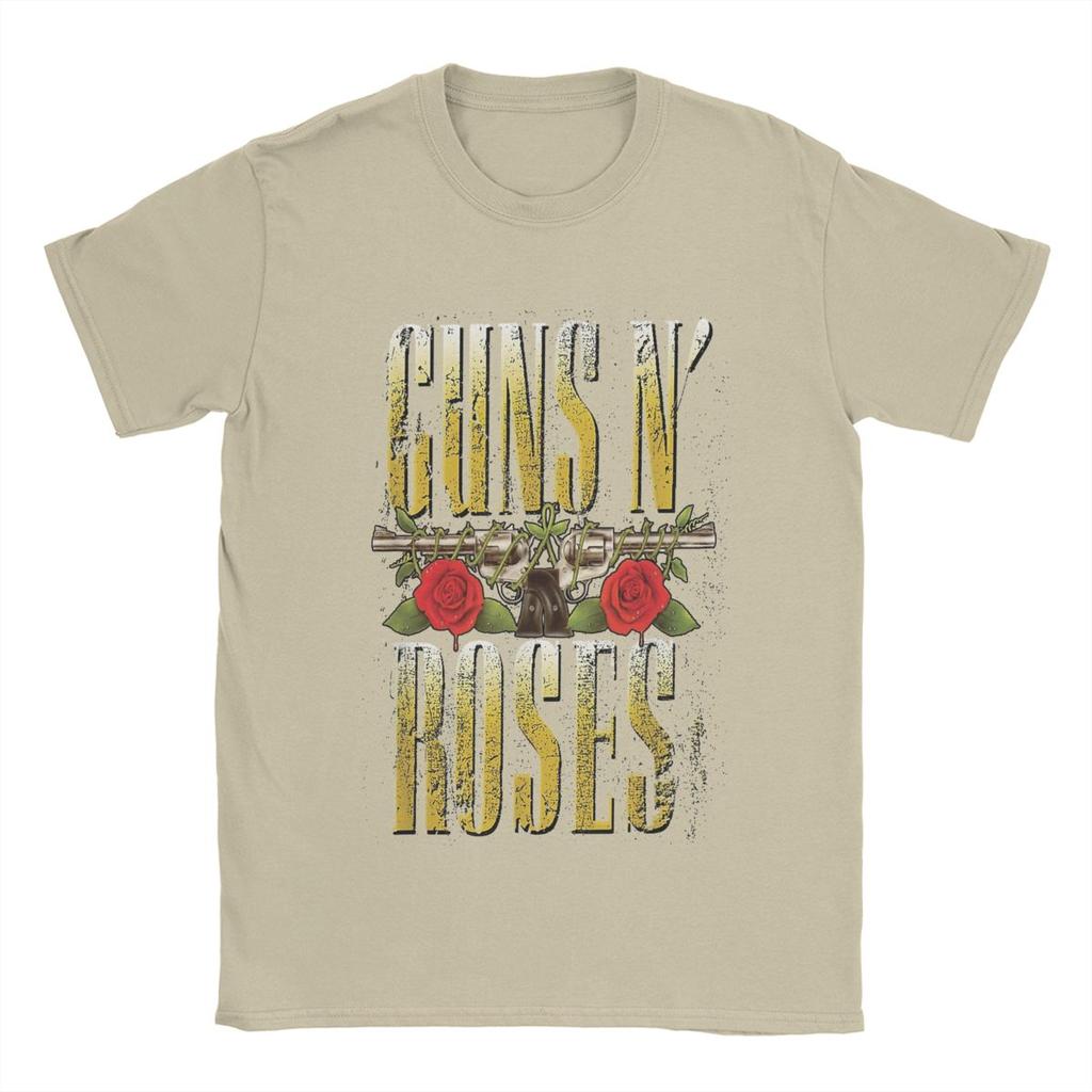 Męskie koszulki Guns N Roses 100% bawełna topy śmieszne z krótkim rękawem z okrągłym dekoltem koszulki 4XL 5XL koszulki