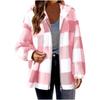 Women's Plaid Zipper Loose Plush Casual Jacket
