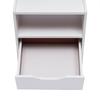 Wood End Table with Storage Shelf Drawer Nightstand Side Table Cabinet Bedside Furniture for, Bedroom, Living Room, Home White