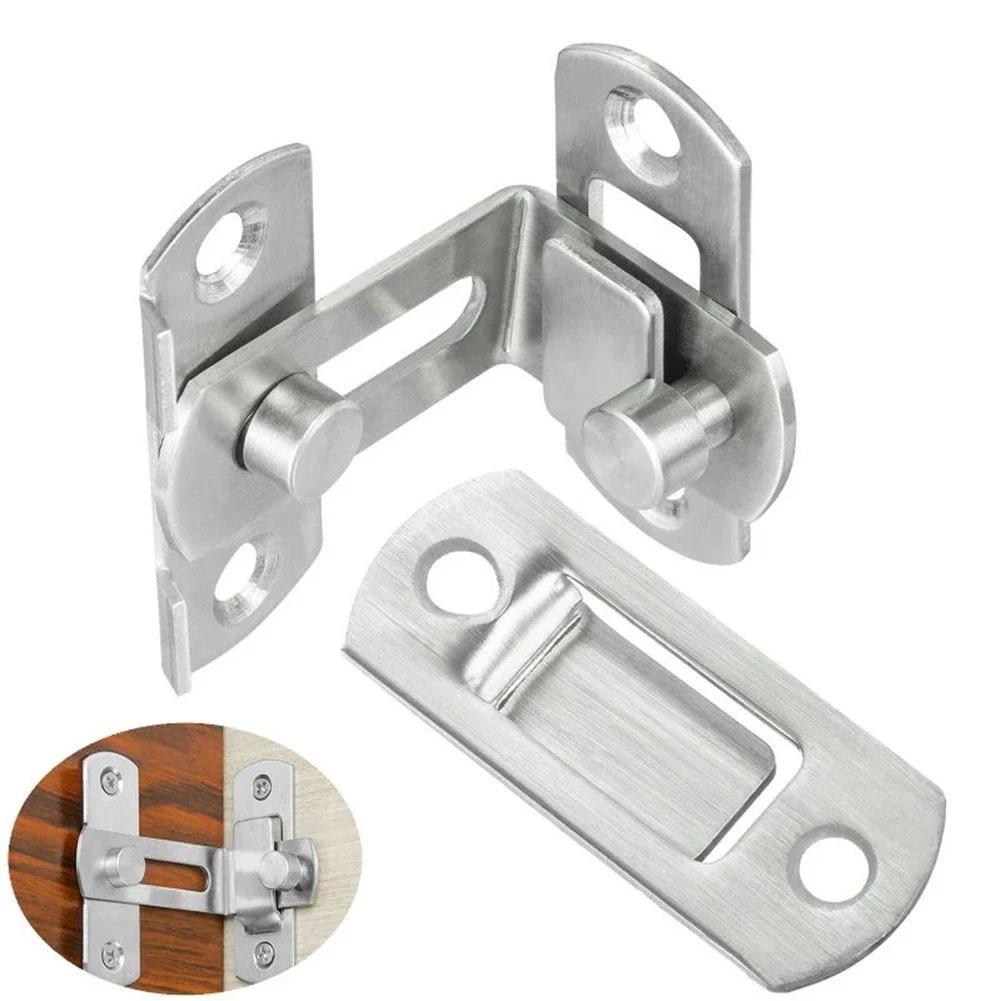 Door Latch Doors Lock 90Degree Right Angle Door Latch Buckle Hasp Sliding Lock Barrel Bolt Hardware Safety Door Bolt