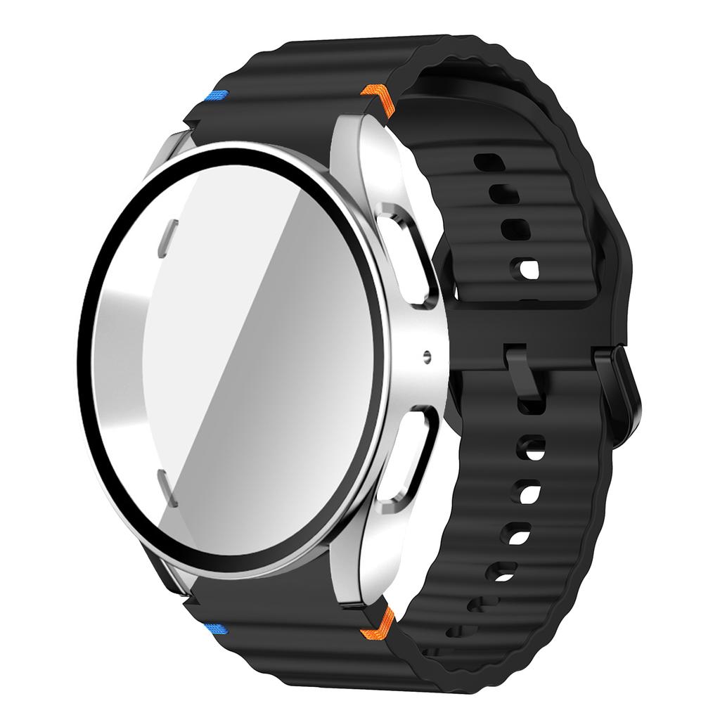 Silicone Strap for Samsung Watch 7 6 5 4 40mm 44mm 5Pro 45mm Band With Case Screen Protector Bumper cover for Wrist Accessories