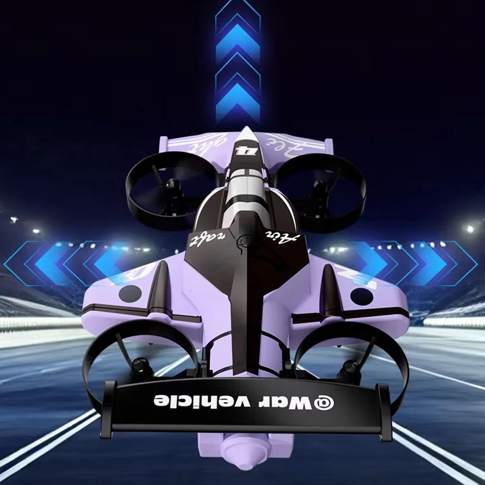 CZ04 Quadricóptero RC de Uso Duplo Terra-Ar 2 em 1 Carro de Brinquedo de Drift Modelo de Drone com Controle Remoto 2.4G com Rotação 360 para Brinquedos de Aeronaves