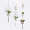 Gardening Green Plant Hanging Basket Cotton Rope Hanger Flower Pot Handmade Macrame Pot Pocket Wall Boho Courtyard Home Decor