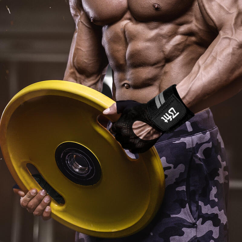 Power Fit Trainingshandschuhe (5-Loch Standardtyp) Klimmzugstange Trainingshandschuhe