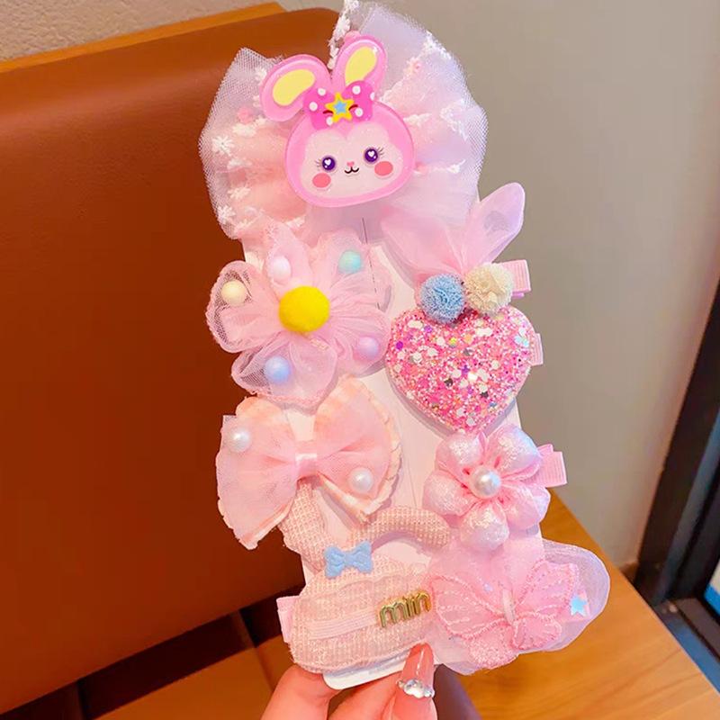 

Cartoon Baby Hair Clip Set Flower Fruit Baby Girl Barrettes Bangs Hairpins Kids Hair Accessories Kuromi Strawberry Bear