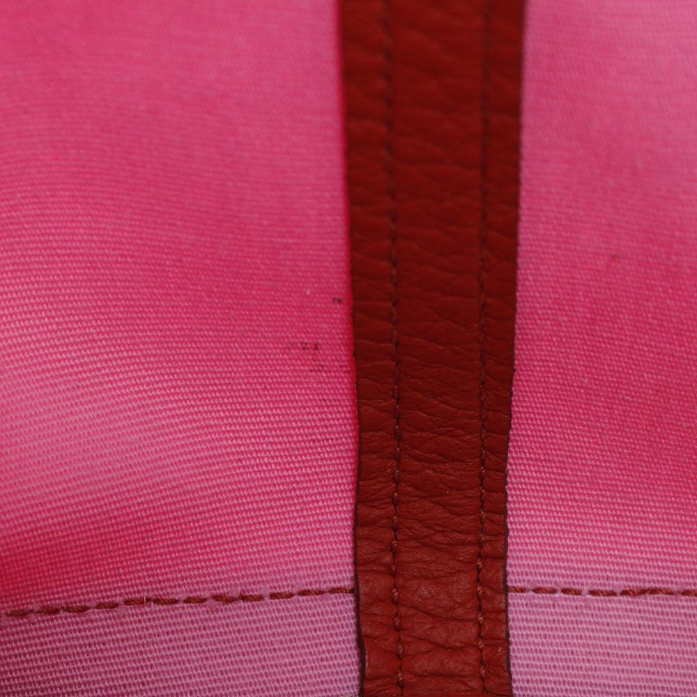 HERMES Garden party PM Tote Bag Pink / red Towar Officier Women Used