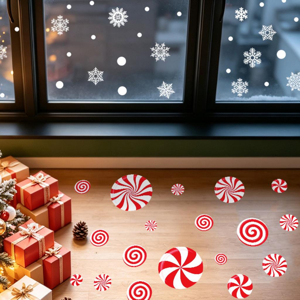 Self-Adhesive Christmas Floor Decoration Stickers for Living Room Bedroom Holiday Party Decor