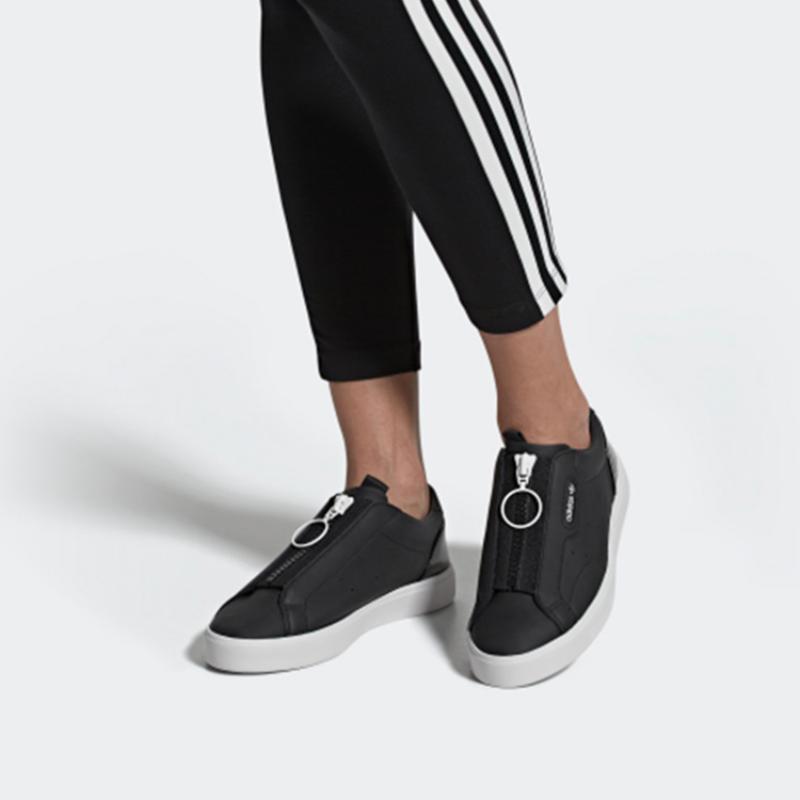 adidas Originals Sleek Zip 'Black White' Women's Sneakers EF0695
