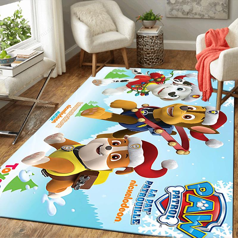 1Pc Paw Patrol Christmas Spirit Rug Office Carpet Indoor Outdoor Doormat Nonslip Soft And Comfortable Living Room Christmas Halloween Gift D91879