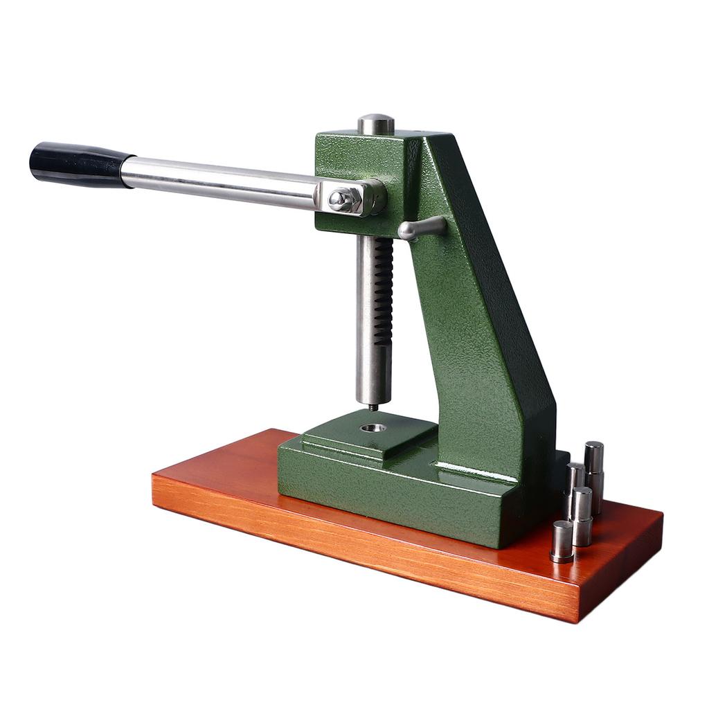 6173 Watch Back Press Set Wooden Base Watch Case Cover Pressing Machine for Watchmakers