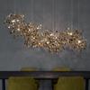 Modern Restaurant Chandelier Stainless Steel Lighting Fixtures Luxury LED Chandelier Coffee Shop Decoration Home Appliance