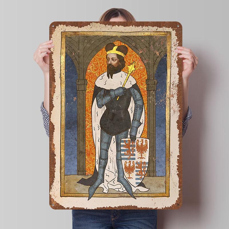 Kingdom Come Deliverance Poster in Latta Arte da Parete Personalizzabile Segni in Latta Metallici Retro Vintage per Casa e Decorazione Gaming