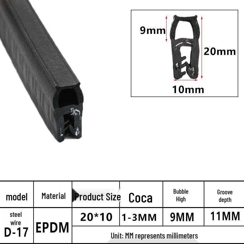 U-Shaped Waterproof Anti-Collision Dustproof Electrical Cabinet Rubber Seal