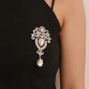 Teardrop Shape Crystal Brooch Luxury Crystal Brooch Pins  Dress Suit Accessories