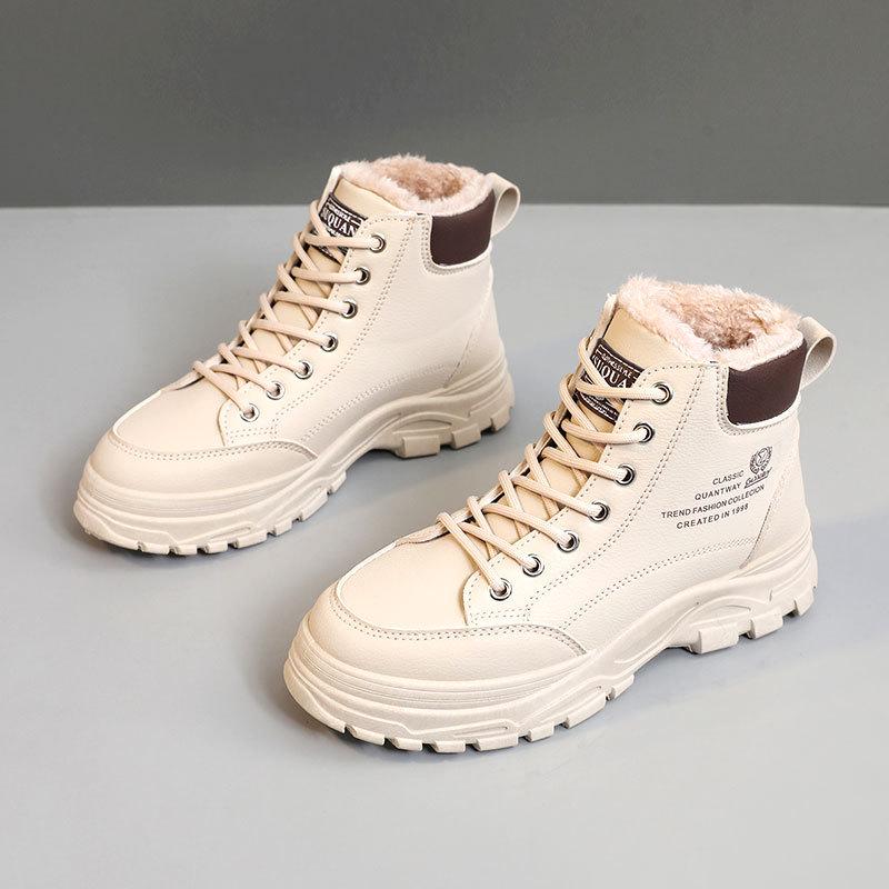 Winter Women High Top Velvet Platform Sneakers Korean Style Warm Comfortable Fashion Casual Shoes