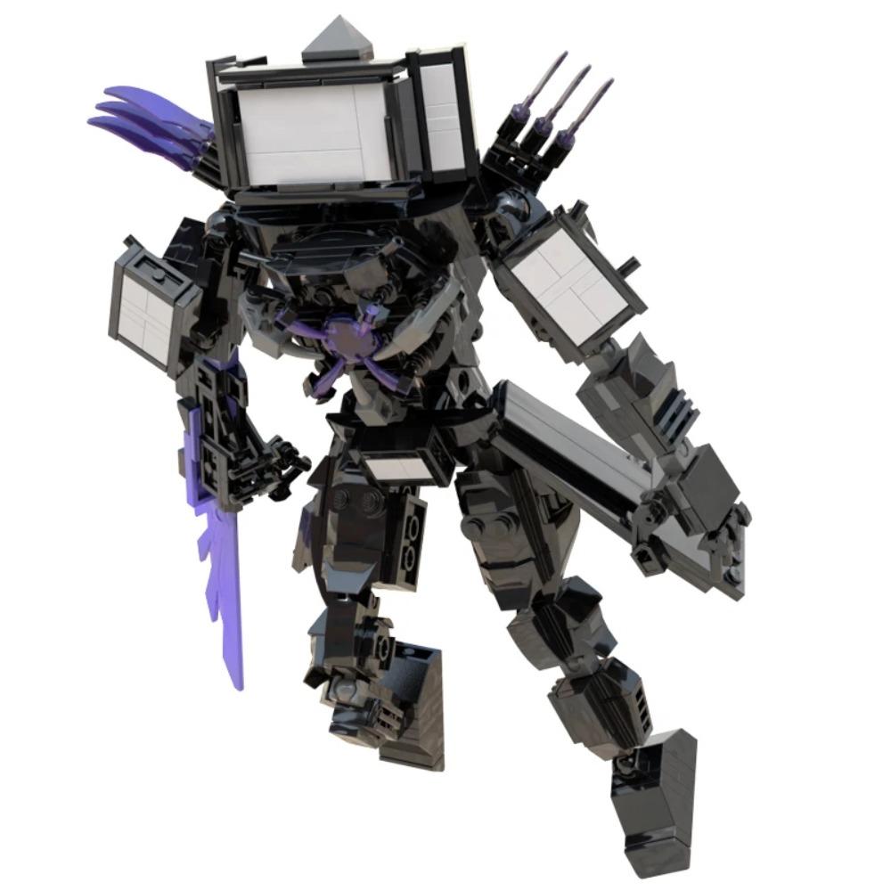 MOC Skibidi Toileted Giant Titan TVman Upgrade Speakerman Building Blocks Action Figure Model Construction DIY Bricks Toy Fan