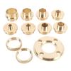 11 Piece Router Guide Kit Brass Efficient Long Lasting Router Template Guide for Woodworking