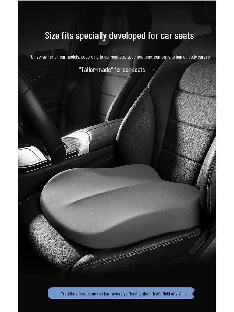 Ventilated Memory Foam Seat Cushion: Universal, Breathable, Height-Boosting Pad for Car or Office