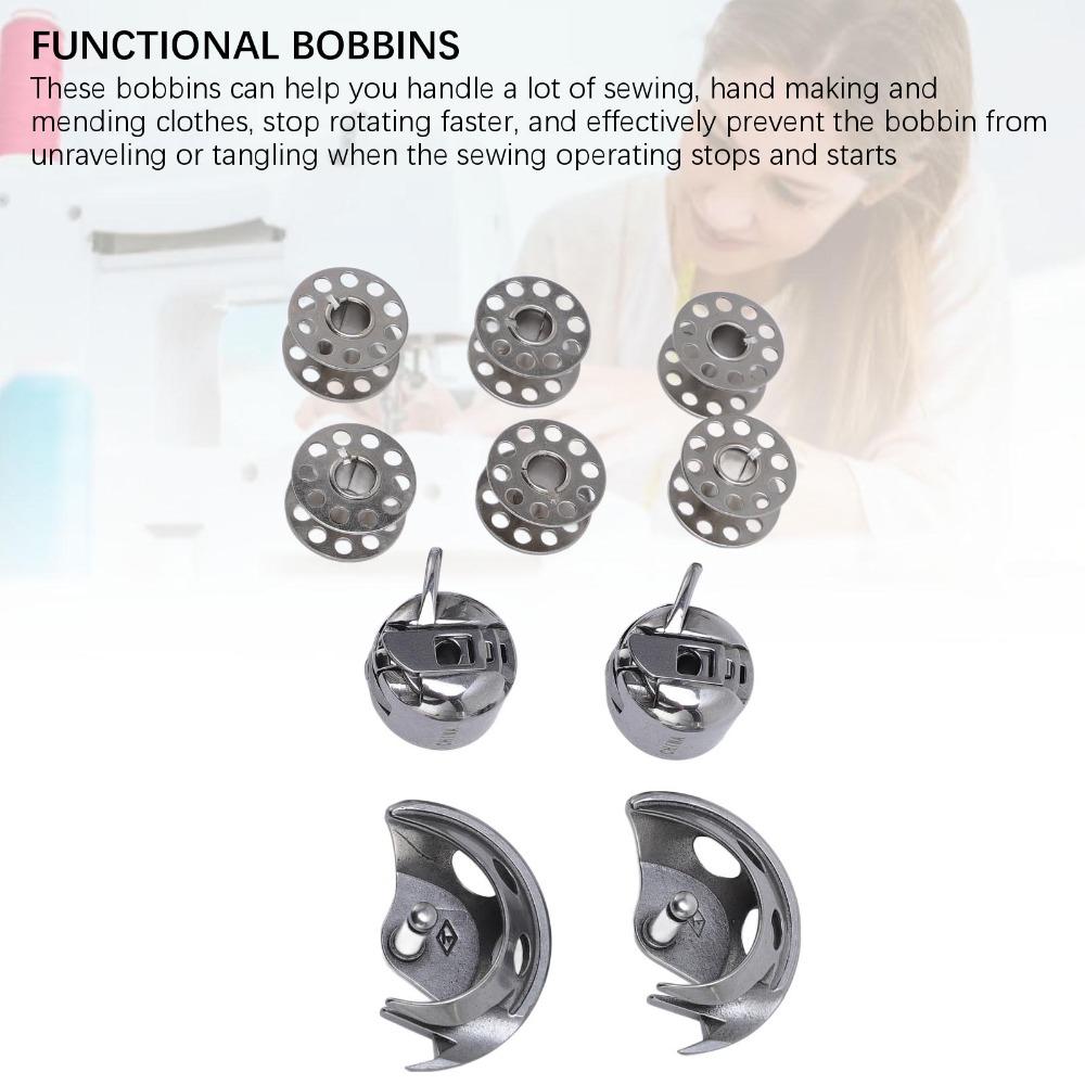 10pcs Hook Race Bobbin Case Iron Shuttle Hook Sewing Machine Bobbins  Household