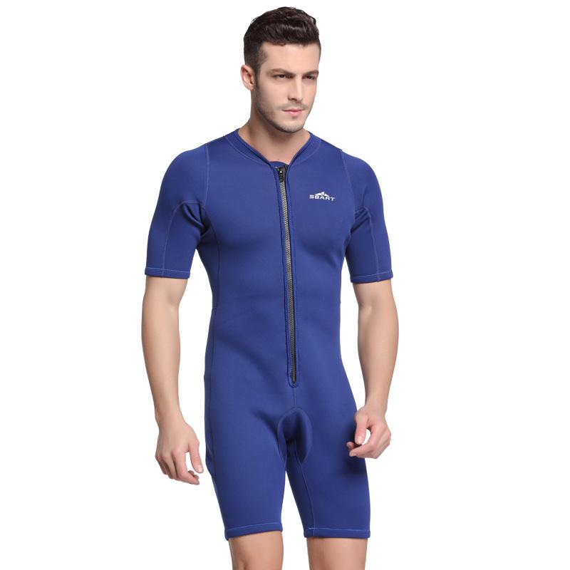 Sharkbat Unisex Short Sleeve 2MM Wetsuit: Sun Protection One-Piece for Snorkeling, Swimming, and Surfing
