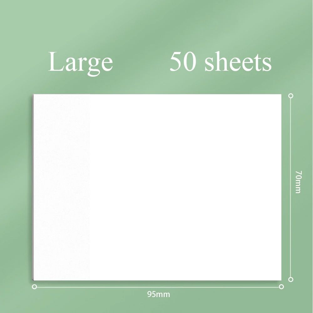 50 Sheets Waterproof Sticky Notes Transparent Paper Sticker Portable Note Paper