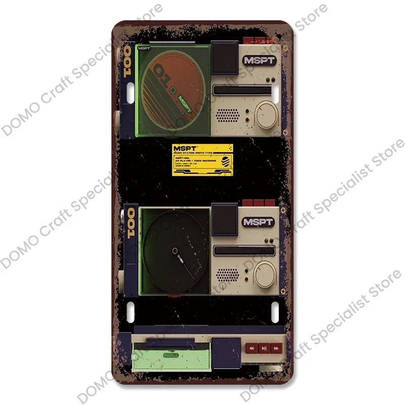 Placă de înmatriculare pentru jocuri video Placă metalică Vintage Playstation Gamer Poster metalic din tablă Decor de perete pentru cameră de joacă pentru băieți acasă