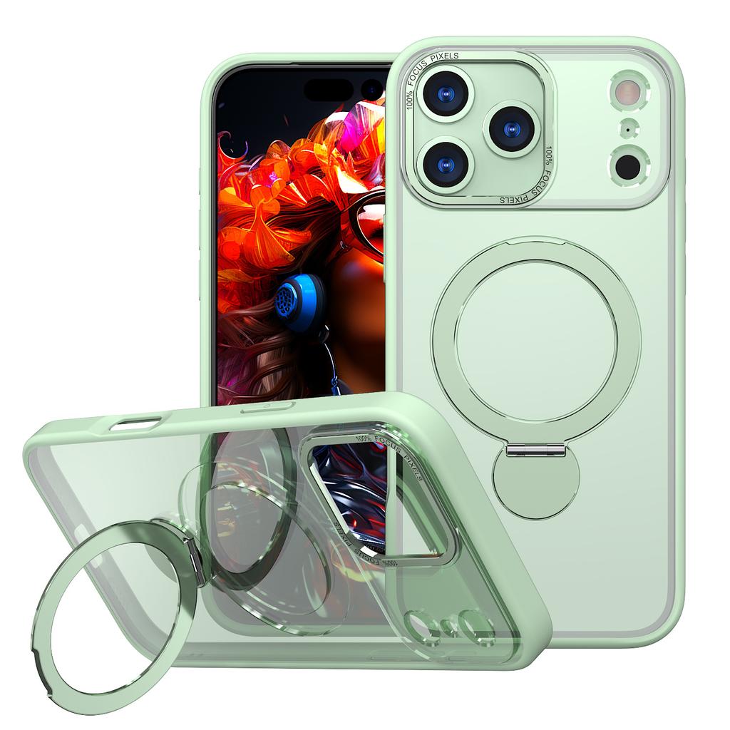 For IPhone17pro Mobile Phone Case Point Damping Rotation for Apple 17 Frosted Magnetic Protective Case