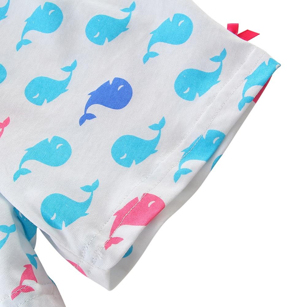 Copii Haine pentru bebeluși de vară ocazional de desene animate imprimeu îmbrăcăminte din bumbac costume pentru bebeluși tricouri + pantaloni pentru copii ținută fete