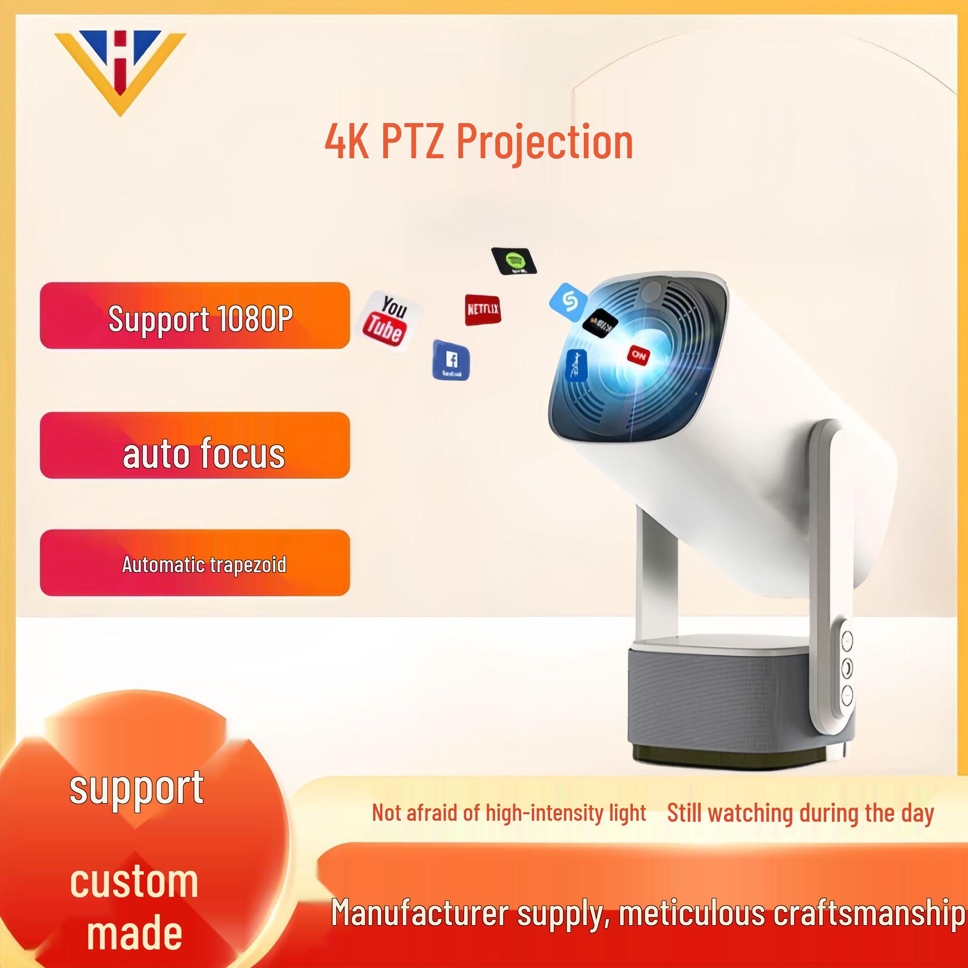 

2025 K2 Smart 4K Gimbal Projector with Battery & Android Screen Mirroring UK Version