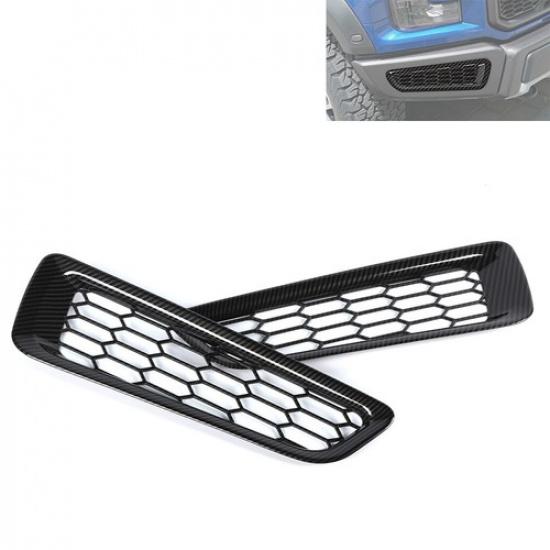 

Front Bumper Fog Light Vent Honeycomb Cover Trim For Ford F150 Raptor 17-20