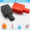 6Pcs Battery Terminal Cover, Battery Terminal Protector, Car Ulating Battery Cover, Soft Rubber Positive And Negative Poles Stud Covers Connector Top