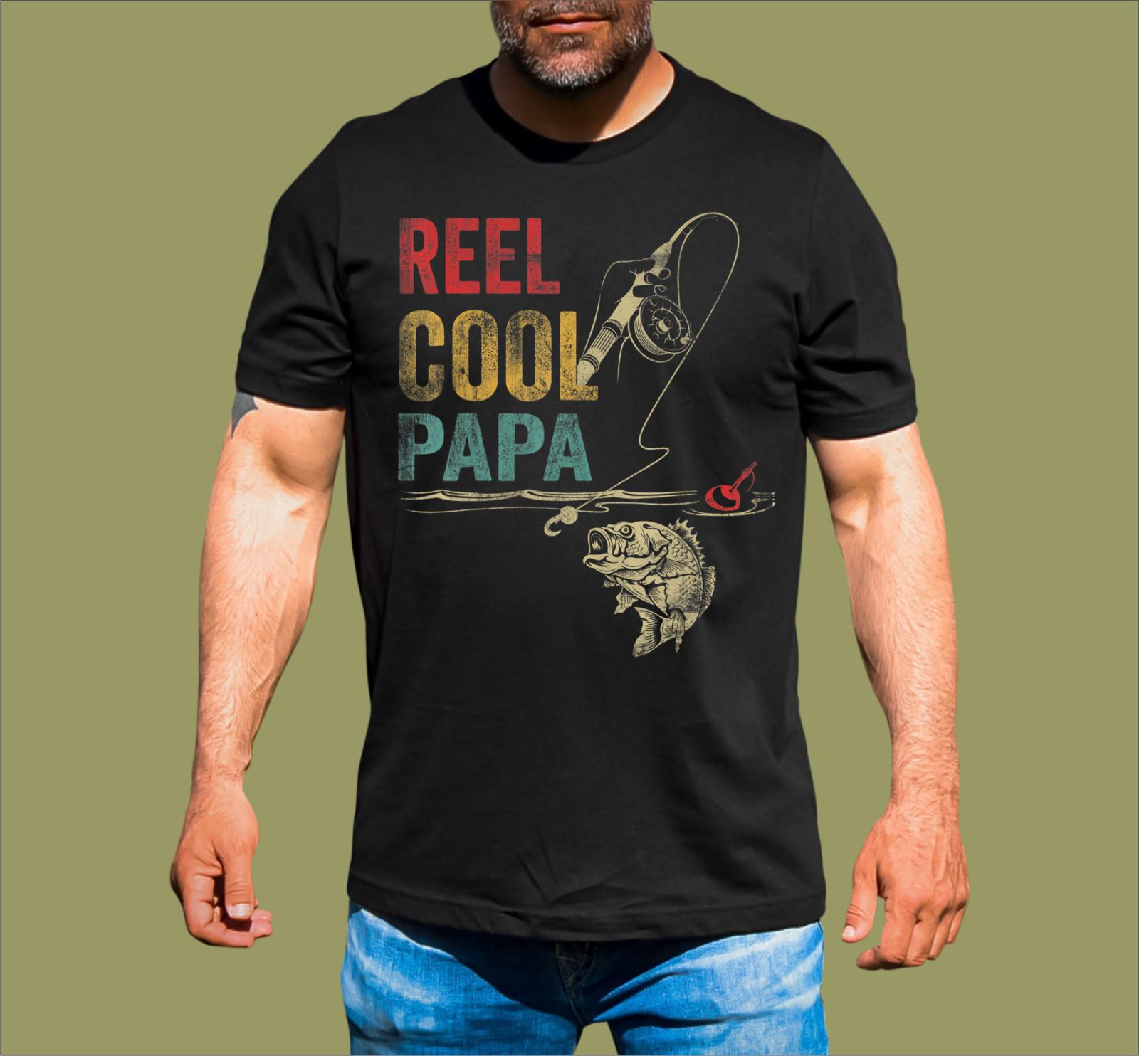 FISHING REEL COOL PAPA T-SHIRT XXXXL