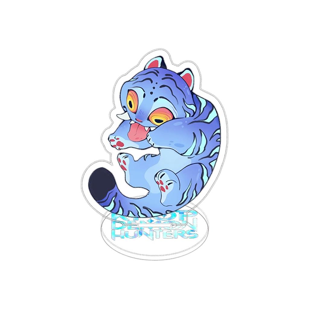 Blue Cat Transparent Double-Sided Acrylic Desktop Ornament