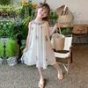 Girls' Summer Floral Sleeveless Dress, Casual Style Princess Tulle Dress